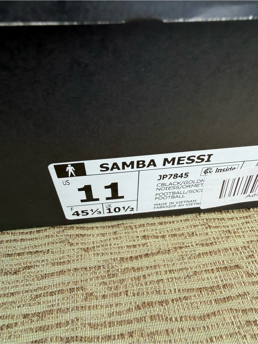 adidas Samba Mens Black with Pink Stripes Sneakers